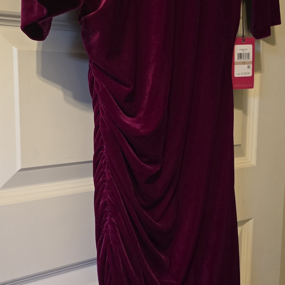 Hot Color Alert: Burgundy Velvet Dress